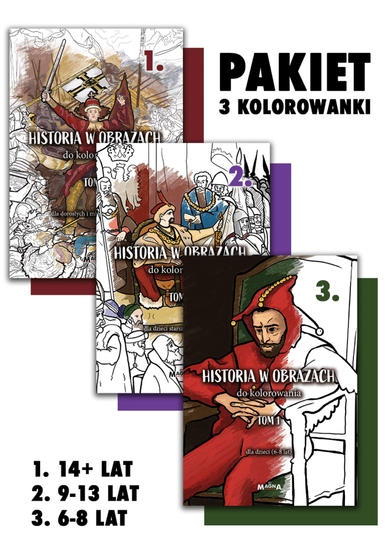 Pakiet kolorowanek "Historia w obrazach do kolorowania"